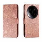 For Xiaomi 14 Ultra Lace Flower Embossing Flip Leather Phone Case(Rose Gold) - 1