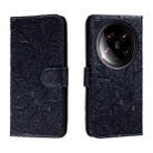 For Xiaomi 14 Ultra Lace Flower Embossing Flip Leather Phone Case(Dark Blue) - 1