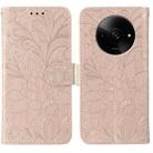 For Xiaomi Poco C61 4G Global Lace Flower Embossing Flip Leather Phone Case(Rose Gold) - 1
