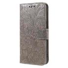 For Xiaomi 14T Lace Flower Embossing Flip Leather Phone Case(Grey) - 2