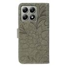 For Xiaomi 14T Lace Flower Embossing Flip Leather Phone Case(Grey) - 3