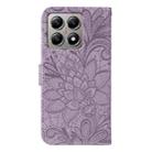 For Xiaomi 14T Lace Flower Embossing Flip Leather Phone Case(Purple) - 3