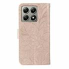 For Xiaomi 14T Lace Flower Embossing Flip Leather Phone Case(Rose Gold) - 3