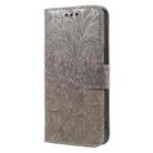 For Xiaomi 14T Pro Lace Flower Embossing Flip Leather Phone Case(Grey) - 2