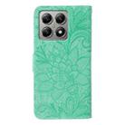 For Xiaomi 14T Pro Lace Flower Embossing Flip Leather Phone Case(Green) - 3