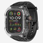 For Apple Watch Ultra 2 49mm Modified PC Hybrid TPU Watch Case Band(Black Clear Black) - 1