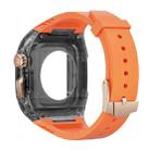 For Apple Watch Ultra 2 49mm Modified PC Hybrid TPU Watch Case Band(Orange Clear Black) - 2