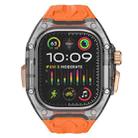 For Apple Watch Ultra 2 49mm Modified PC Hybrid TPU Watch Case Band(Orange Clear Black) - 3