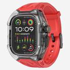 For Apple Watch Ultra 2 49mm Modified PC Hybrid TPU Watch Case Band(Red Clear Black) - 1