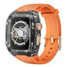 For Apple Watch Series 9 45mm Modified PC Hybrid TPU Watch Case Band(Orange Clear Black) - 1