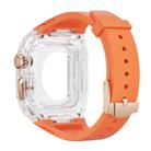 For Apple Watch Series 9 45mm Modified PC Hybrid TPU Watch Case Band(Orange Transparent) - 2