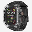 For Apple Watch Ultra 49mm Modified PC Hybrid TPU Watch Case Band(Black Clear Black) - 1