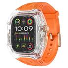 For Apple Watch Ultra 49mm Modified PC Hybrid TPU Watch Case Band(Orange Transparent) - 1