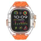 For Apple Watch Ultra 49mm Modified PC Hybrid TPU Watch Case Band(Orange Transparent) - 3