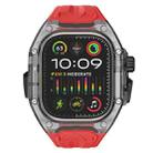 For Apple Watch Ultra 49mm Modified PC Hybrid TPU Watch Case Band(Red Clear Black) - 3
