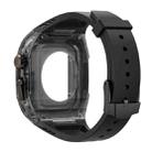 For Apple Watch Series 8 45mm Modified PC Hybrid TPU Watch Case Band(Black Clear Black) - 2