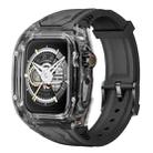 For Apple Watch SE 2022 44mm Modified PC Hybrid TPU Watch Case Band(Black Clear Black) - 1