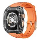 For Apple Watch Series 7 45mm Modified PC Hybrid TPU Watch Case Band(Orange Clear Black) - 1