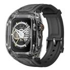 For Apple Watch SE 44mm Modified PC Hybrid TPU Watch Case Band(Black Clear Black) - 1