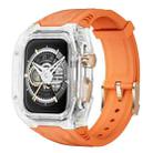 For Apple Watch Series 4 44mm Modified PC Hybrid TPU Watch Case Band(Orange Transparent) - 1