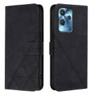 For Oukitel C32 Crossbody 3D Embossed Flip Leather Phone Case(Black) - 2