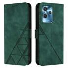 For Oukitel C32 Crossbody 3D Embossed Flip Leather Phone Case(Green) - 2