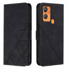 For Oukitel C33 Crossbody 3D Embossed Flip Leather Phone Case(Black) - 2