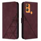 For Oukitel C33 Crossbody 3D Embossed Flip Leather Phone Case(Wine Red) - 2
