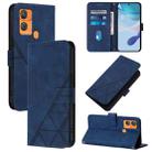 For Oukitel C33 Crossbody 3D Embossed Flip Leather Phone Case(Blue) - 1