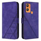 For Oukitel C33 Crossbody 3D Embossed Flip Leather Phone Case(Purple) - 2