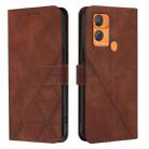 For Oukitel C33 Crossbody 3D Embossed Flip Leather Phone Case(Brown) - 2