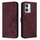 For Oukitel C35 / C36 Crossbody 3D Embossed Flip Leather Phone Case(Wine Red) - 2