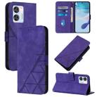 For Oukitel C35 / C36 Crossbody 3D Embossed Flip Leather Phone Case(Purple) - 1