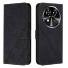 For Oukitel C37 Crossbody 3D Embossed Flip Leather Phone Case(Black) - 2