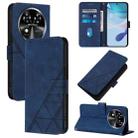 For Oukitel C37 Crossbody 3D Embossed Flip Leather Phone Case(Blue) - 1