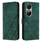 For Oukitel C38 Crossbody 3D Embossed Flip Leather Phone Case(Green) - 2