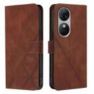 For Oukitel C38 Crossbody 3D Embossed Flip Leather Phone Case(Brown) - 2