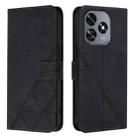 For Oukitel C51 Crossbody 3D Embossed Flip Leather Phone Case(Black) - 2