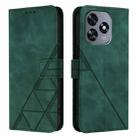 For Oukitel C51 Crossbody 3D Embossed Flip Leather Phone Case(Green) - 2