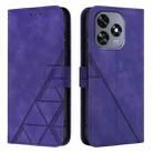 For Oukitel C51 Crossbody 3D Embossed Flip Leather Phone Case(Purple) - 2