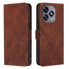 For Oukitel C51 Crossbody 3D Embossed Flip Leather Phone Case(Brown) - 2