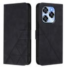 For Oukitel C50 Crossbody 3D Embossed Flip Leather Phone Case(Black) - 2