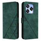 For Oukitel C50 Crossbody 3D Embossed Flip Leather Phone Case(Green) - 2