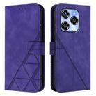 For Oukitel C50 Crossbody 3D Embossed Flip Leather Phone Case(Purple) - 2