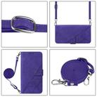 For Oukitel C50 Crossbody 3D Embossed Flip Leather Phone Case(Purple) - 3