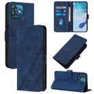 For Oukitel C53 Crossbody 3D Embossed Flip Leather Phone Case(Blue) - 1