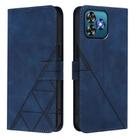 For Oukitel C53 Crossbody 3D Embossed Flip Leather Phone Case(Blue) - 2