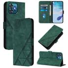 For Oukitel C53 Crossbody 3D Embossed Flip Leather Phone Case(Green) - 1