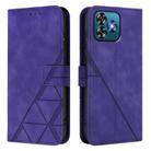 For Oukitel C53 Crossbody 3D Embossed Flip Leather Phone Case(Purple) - 2