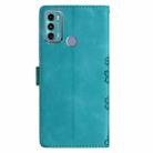 For Motorola Moto G40 Fusion Cherry Blossom Butterfly Skin Feel Embossed PU Phone Case(Green) - 3